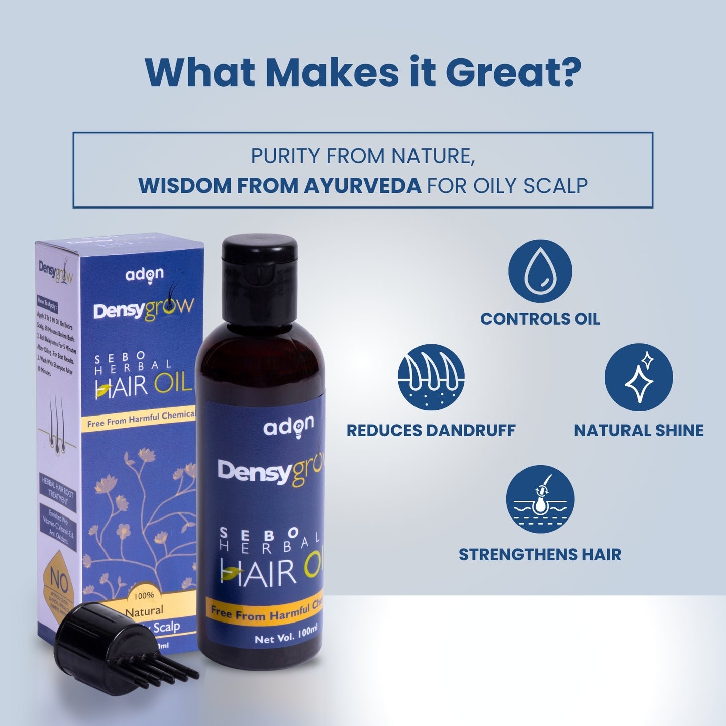 OILY SCALP-DENSYGROW SEBO HERBAL HAIR OIL 100ML