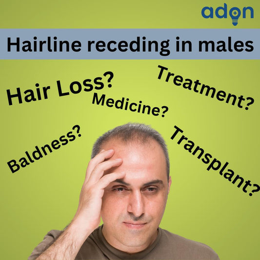 Hairline receding in Males