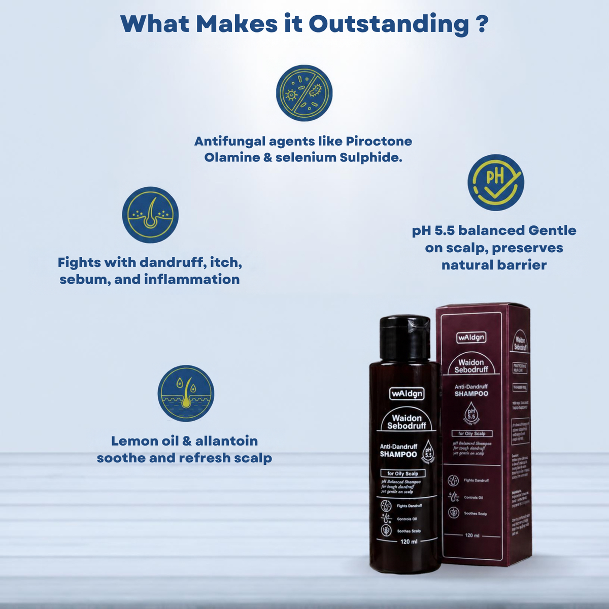 Waidon Sebodruff Shampoo, 120 ml