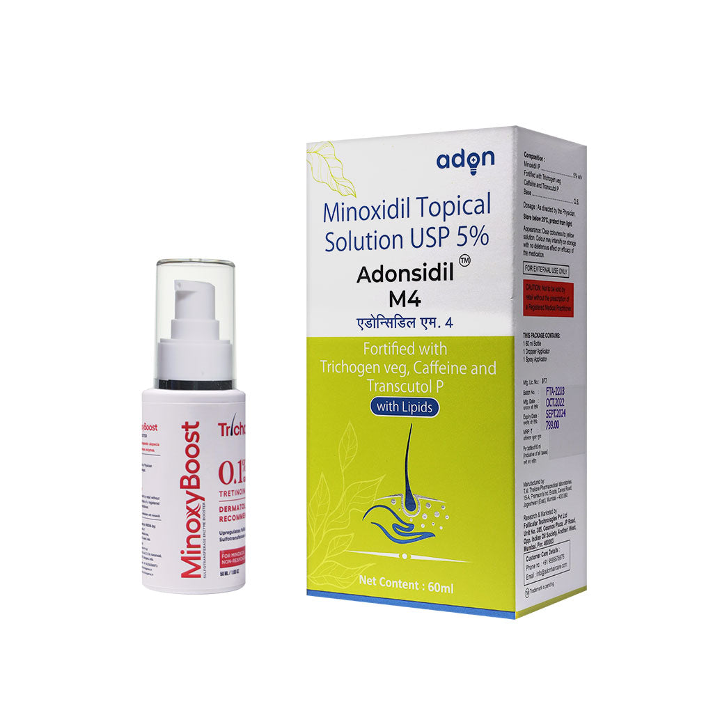 Adonsidil M4 Solution 60 Ml With Trichogene Minoxyboost