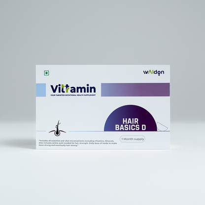 Vittramin Hair Basics D (with weekly Vit D sachet) 1 month supply