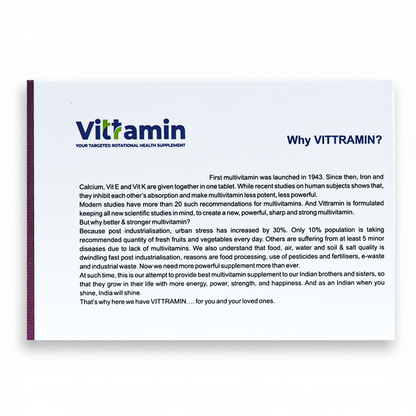 Vittramin Hair Basics D (with weekly Vit D sachet) 1 month supply